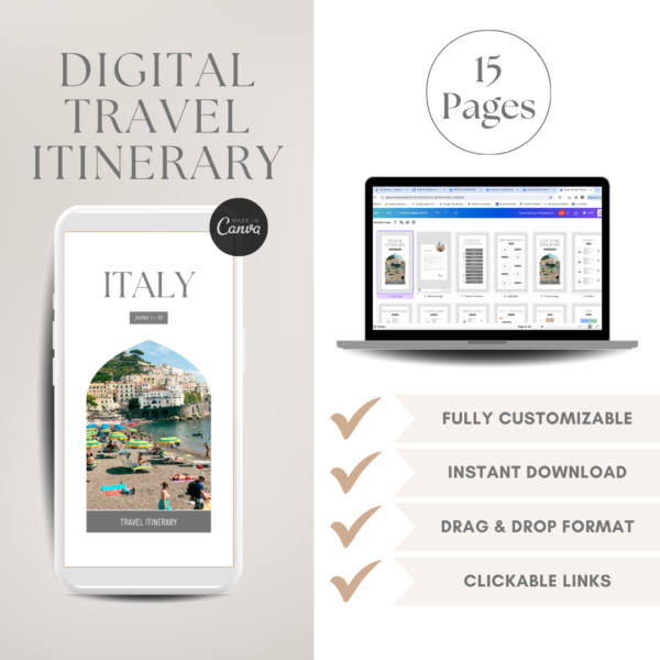 Digital Travel Itinerary (Silver)